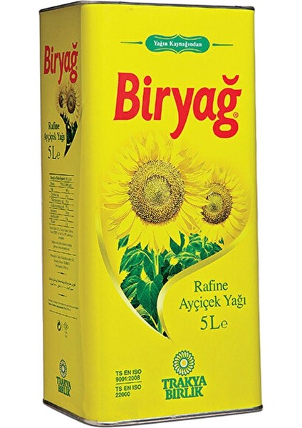 Ayçiçek Yağı Teneke (5 L) X4 Paket