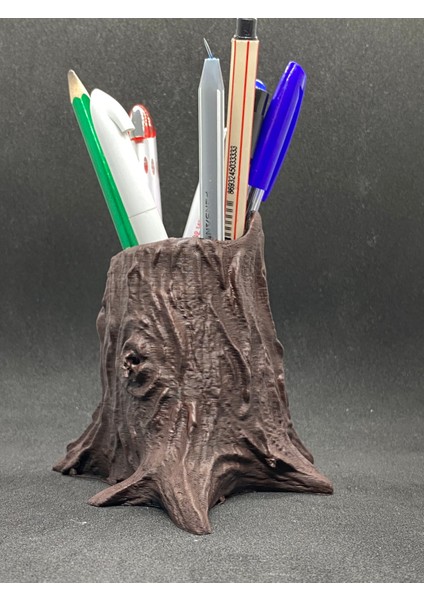 Ağaç Kütüğü Şeklinde 3D Baskı Dekoratif Kalemlik fiyatları