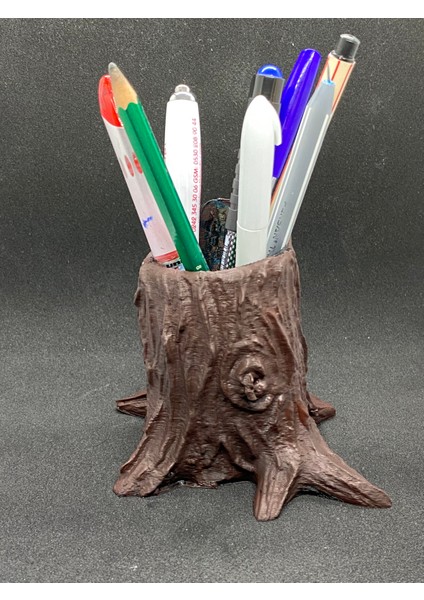 Ağaç Kütüğü Şeklinde 3D Baskı Dekoratif Kalemlik fırsatları