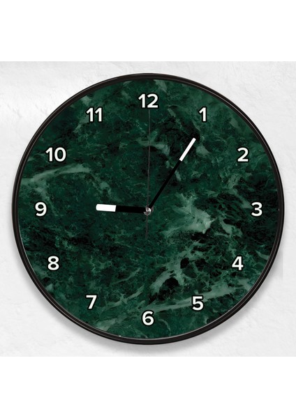 3D Yeşil Mermer Kanvas Duvar Saati - 30 cm fiyatları