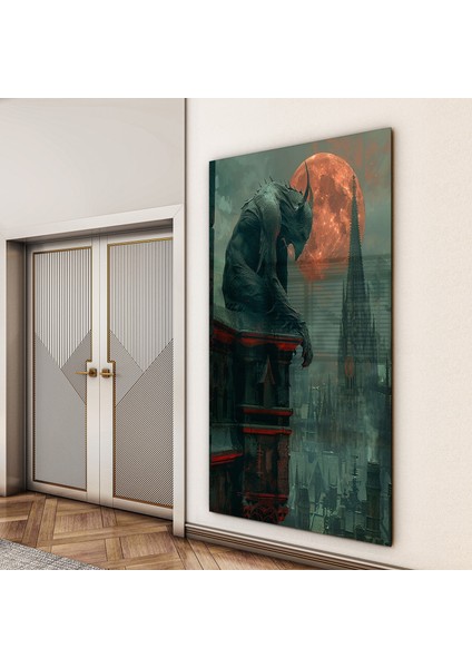 Fantastik ve Korku Cam Tablo - Karışık - Dikey Motif 01-061