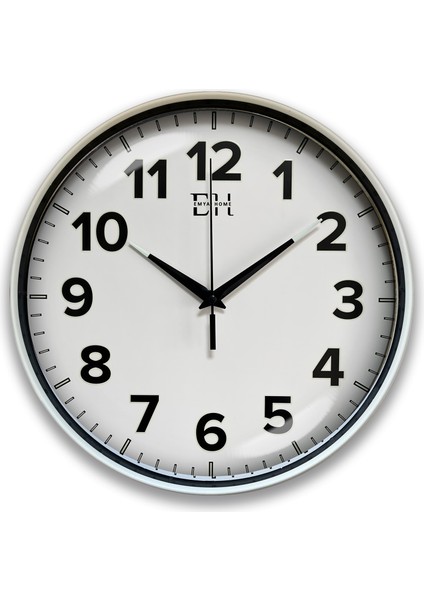 Kenar Fosforlu Duvar Saati Beyaz - 29 cm fiyatları