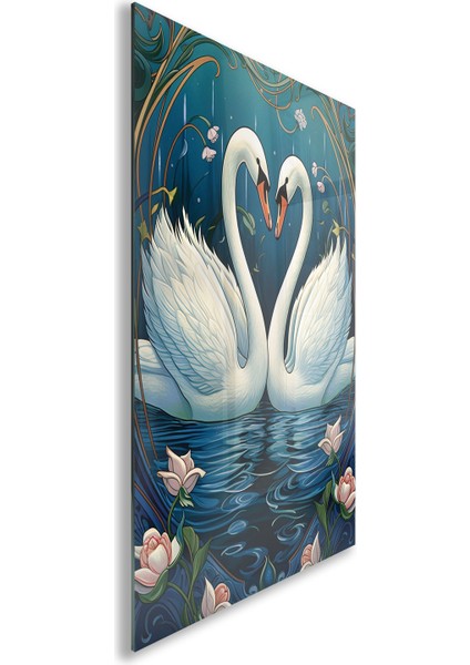 Sanatsal Cam Tablo - Art Nouveau - Dikey Motif 08-008 fiyatları