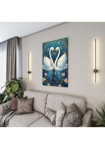 Sanatsal Cam Tablo - Art Nouveau - Dikey Motif 08-008 fırsatları