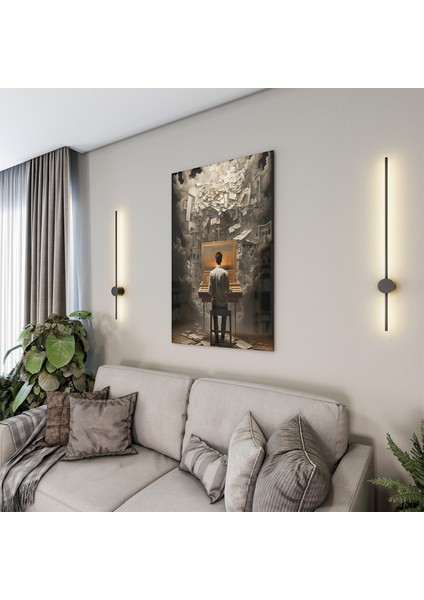 Sanatsal Cam Tablo - Kavramsal Sanat - Dikey Motif 09-020 fırsatları