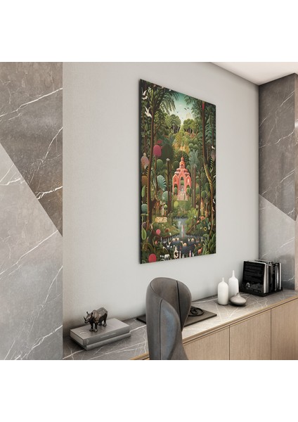 Sanatsal Cam Tablo - Naif Sanat - Dikey Motif 13-005 modelleri