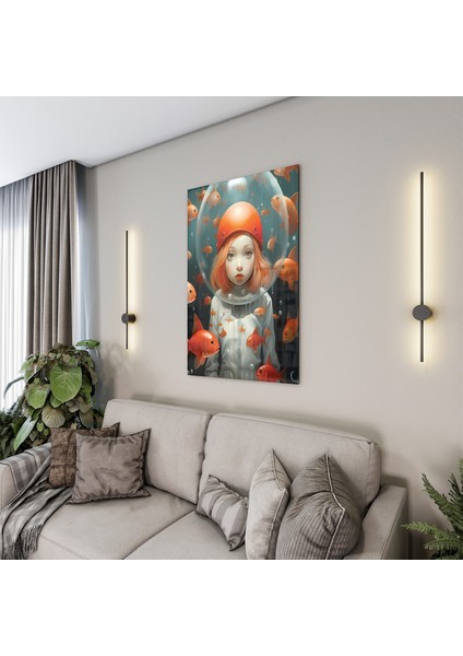 Sanatsal Cam Tablo - Pop Sürrealizm - Dikey Motif 14-010 fırsatları