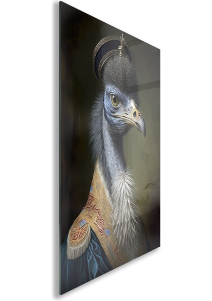 Hayvan Cam Tablo - Aristokrat Sevimli Dostlar - Dikey Motif 13-007