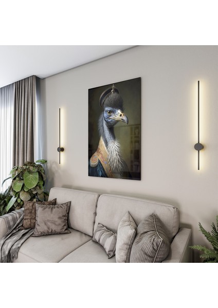 Hayvan Cam Tablo - Aristokrat Sevimli Dostlar - Dikey Motif 13-007