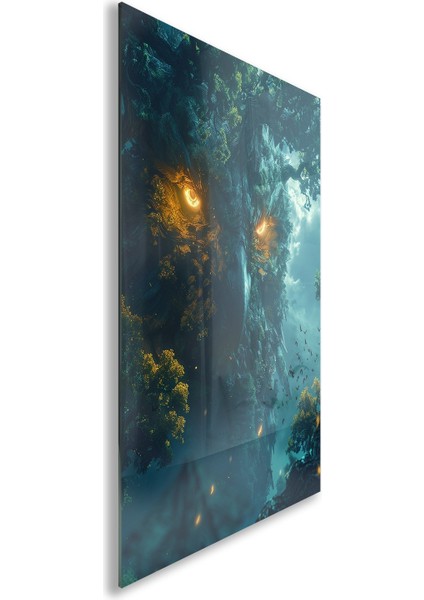Fantastik ve Korku Cam Tablo - Karışık - Dikey Motif 01-068