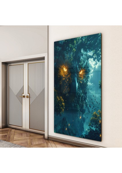 Fantastik ve Korku Cam Tablo - Karışık - Dikey Motif 01-068