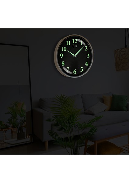 Parlayan Fosforlu Duvar Saati Sütlü Kahve - 29 cm indirimleri