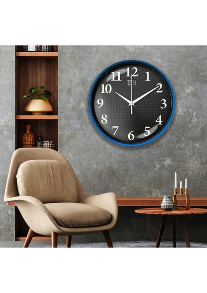 Parlayan Fosforlu Duvar Saati Mavi - 29 cm fırsatları