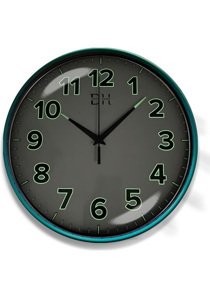 Kenar Fosforlu Duvar Saati Yeşil - 29 cm