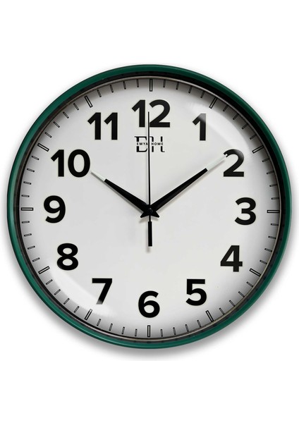 Kenar Fosforlu Duvar Saati Yeşil - 29 cm fiyatları