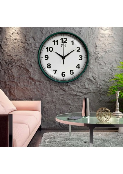 Kenar Fosforlu Duvar Saati Yeşil - 29 cm fırsatları