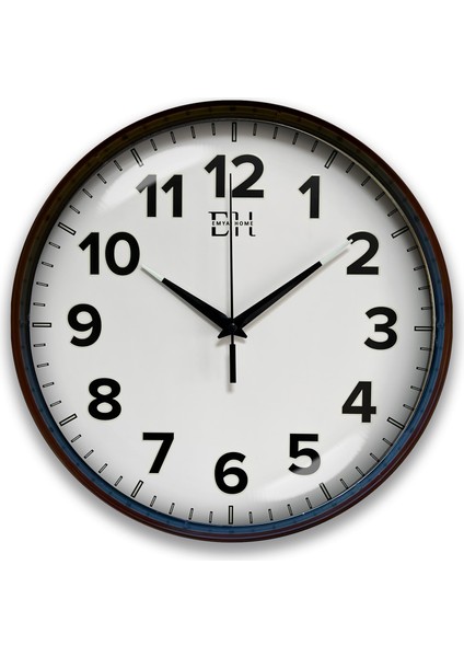 Kenar Fosforlu Duvar Saati Kahverengi - 29 cm fiyatları
