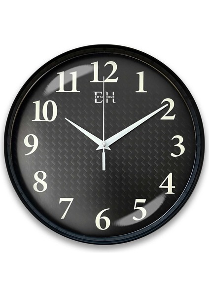 Parlayan Fosforlu Duvar Saati Siyah - 29 cm fiyatları