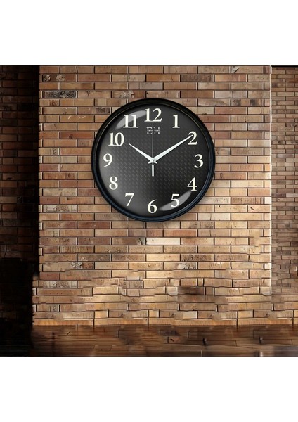 Parlayan Fosforlu Duvar Saati Siyah - 29 cm fırsatları
