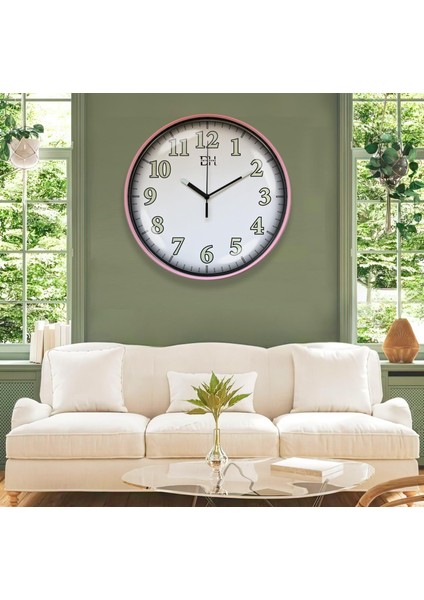 Fosforlu Duvar Saati Pembe - 29 cm fırsatları