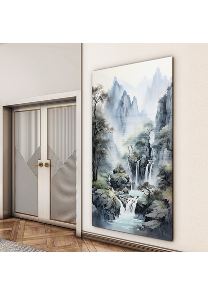 Yolculuk ve Seyahat Cam Tablo - Karışık - Dikey Motif 01-048