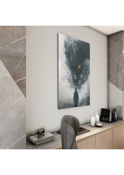 Fantastik ve Korku Cam Tablo - Karışık - Dikey Motif 01-041
