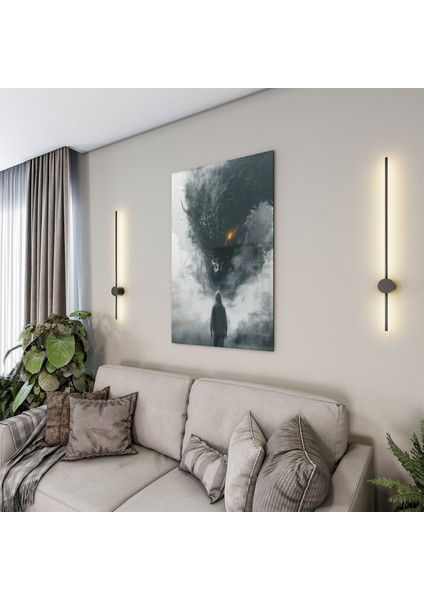 Fantastik ve Korku Cam Tablo - Karışık - Dikey Motif 01-041
