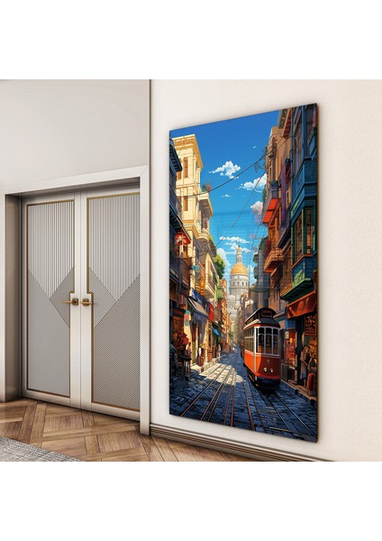 Yolculuk ve Seyahat Cam Tablo - Karışık - Dikey Motif 01-026