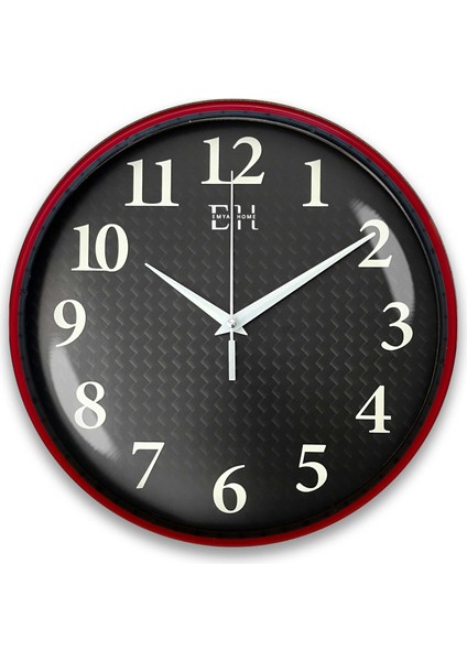 Parlayan Fosforlu Duvar Saati Kırmızı - 29 cm fiyatları