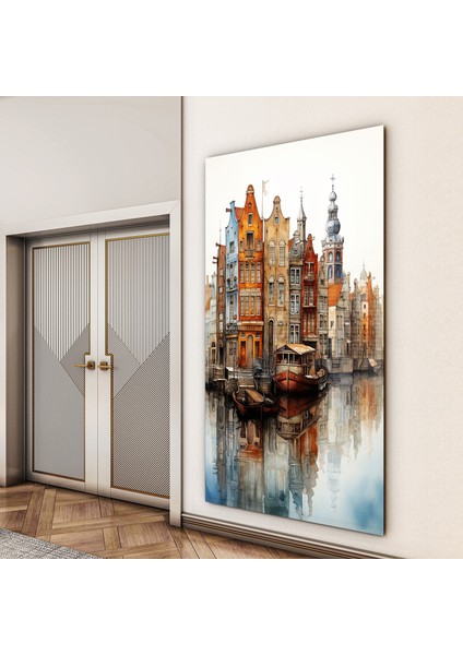 Yolculuk ve Seyahat Cam Tablo - Karışık - Dikey Motif 01-075
