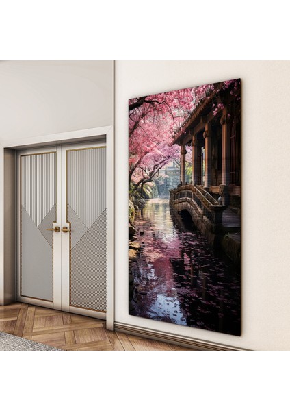 Doğa Manzaralı Cam Tablo - Karışık - Dikey Motif 01-028