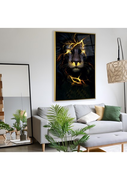 Metal Çerçeveli Aslan Cam Tablo fiyatları