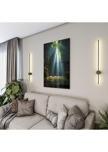 Doğa Manzaralı Cam Tablo - Karışık - Dikey Motif 01-064 fırsatları