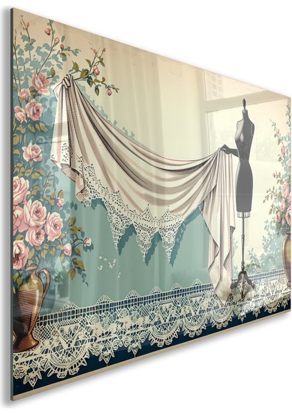 Mesleki Cam Tablo - Modacı - Yatay Motif 08-190