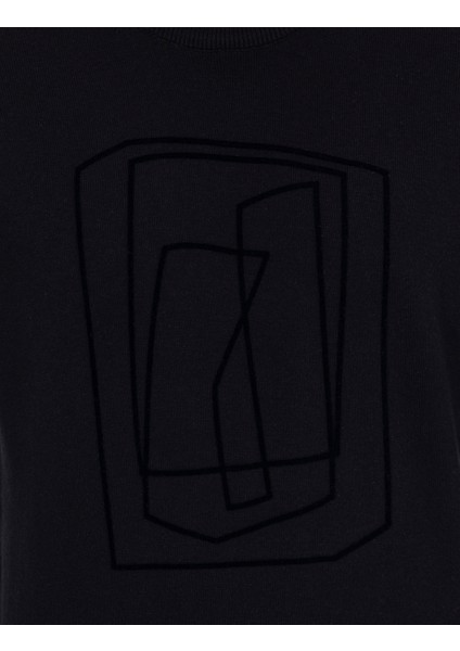 Erkek Lacivert Slim Fit Bisiklet Yaka Triko Kazak 50240607-VR033