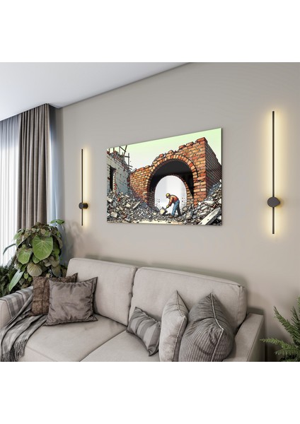 Mesleki Cam Tablo - Müteahhit - Yatay Motif 14-134 modelleri
