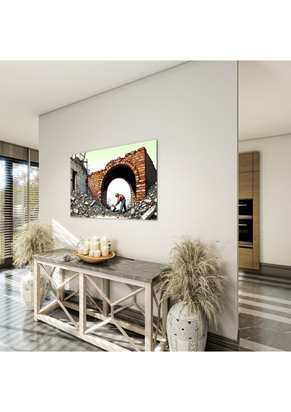 Mesleki Cam Tablo - Müteahhit - Yatay Motif 14-134 fırsatları