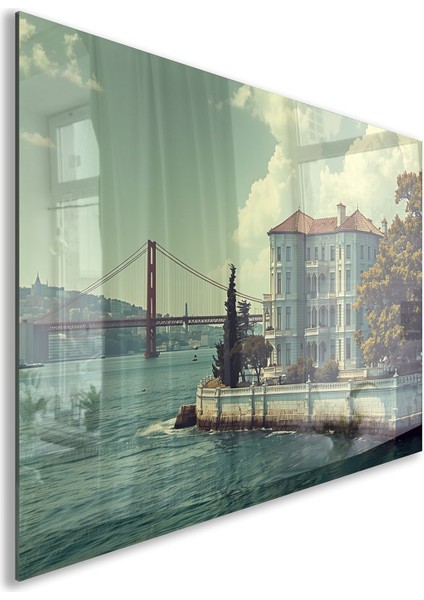 Doğa Manzaralı Cam Tablo - Istanbul - Yatay Motif 02-025