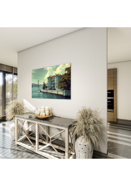Doğa Manzaralı Cam Tablo - Istanbul - Yatay Motif 02-025 fırsatları