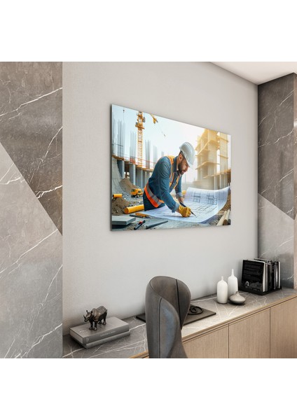 Mesleki Cam Tablo - Müteahhit - Yatay Motif 14-137 fiyatları
