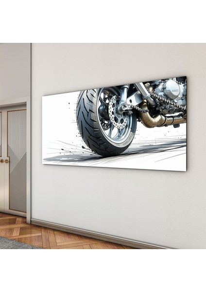 Arabalar Cam Tablo - Motosikletler - Yatay Motif 04-072