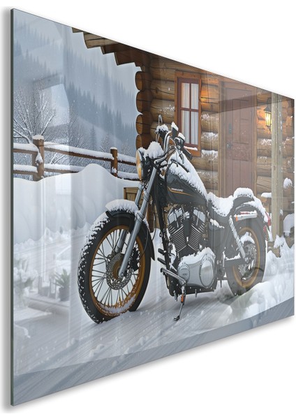 Arabalar Cam Tablo - Motosikletler - Yatay Motif 04-088