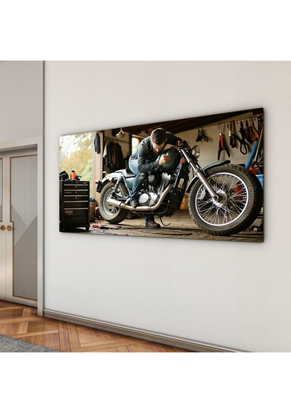 Arabalar Cam Tablo - Motosikletler - Yatay Motif 04-043
