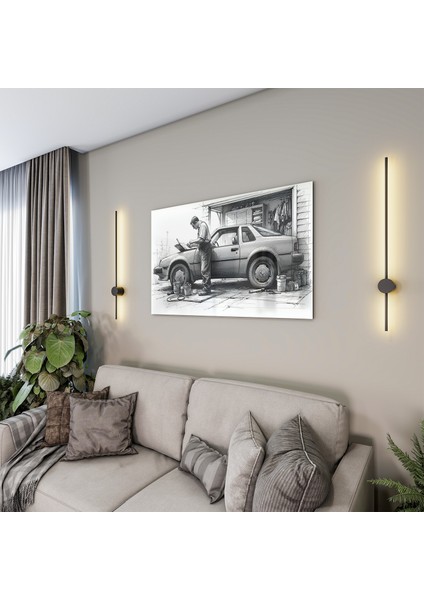 Insan Cam Tablo - Çalışan Insanlar - Yatay Motif 02-039