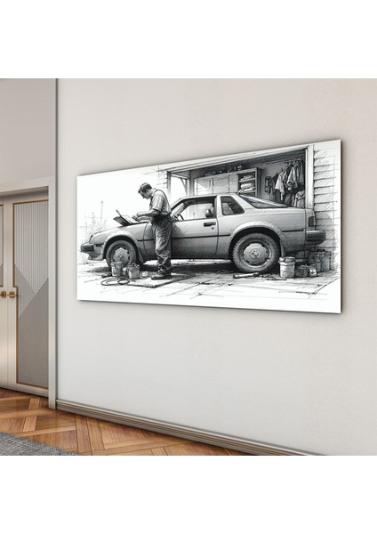 Insan Cam Tablo - Çalışan Insanlar - Yatay Motif 02-039