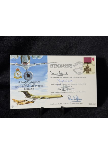 Ingiltere Benham Imzalı Limited 19/900 Fdc 25. Yıl Özel Anısı - VC10 Kraliyet Hava Kuvvetleri