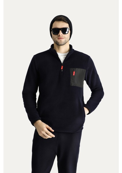 Yarım Fermuarlı Polar Sweatshirt