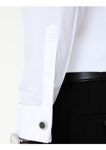 Erkek Beyaz Slim Fit Smokin Gömlek 50246043-VR013