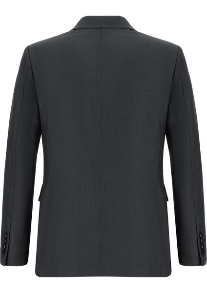 Slim Fit Dar Kesim Kruvaze Takım Elbise