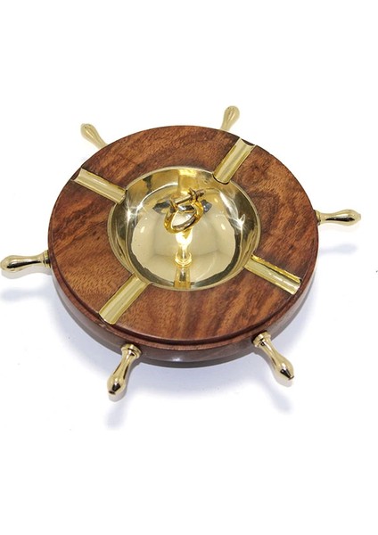 Ahşap Yanları ve Içi Pirinç Işlemeli Küllük 8258